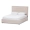 Baxton Studio Taylor Modern Light Beige Queen Size Gas-Lift Platform Bed 137-7512 - alternate 1